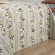 Kit: 1 Cobre-leito King Bouti de Microfibra Ultrasonic Estampada + 2 Porta-travesseiros - Flora S�phia - Dui Design