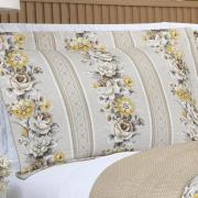 Kit: 1 Cobre-leito King Bouti de Microfibra Ultrasonic Estampada + 2 Porta-travesseiros - Flora S�phia - Dui Design