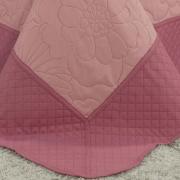 Kit: 1 Cobre-leito Solteiro Bouti de Microfibra Ultrasonic + 1 Porta-travesseiro - Florata Rosa Velho - Dui Design