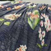 Cobertor Avulso Casal Flanelado com Estampa Digital 260 gramas/m² - Flower Jeans - Dui Design