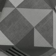 Kit: 1 Cobre-leito Solteiro Bouti de Microfibra Ultrasonic Estampada + 1 Porta-travesseiro - Fluence Cinza - Dui Design