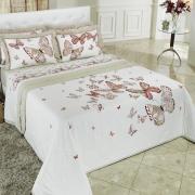 Jogo de Cama Queen Percal 200 fios 100% Algodo - Fly Rosa - Dui Design