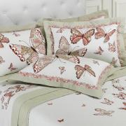 Jogo de Cama Queen Percal 200 fios 100% Algodo - Fly Rosa - Dui Design
