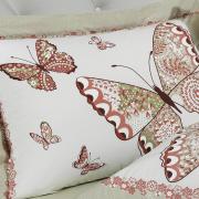 Jogo de Cama Queen Percal 200 fios 100% Algodo - Fly Rosa - Dui Design