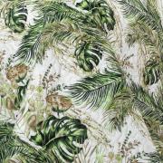 Kit: 1 Cobre-leito King Bouti de Microfibra Ultrasonic Estampada + 2 Porta-travesseiros - Foliage Verde - Dui Design