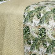 Kit: 1 Cobre-leito King Bouti de Microfibra Ultrasonic Estampada + 2 Porta-travesseiros - Foliage Verde - Dui Design