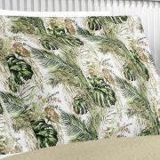 Kit: 1 Cobre-leito King Bouti de Microfibra Ultrasonic Estampada + 2 Porta-travesseiros - Foliage Verde - Dui Design