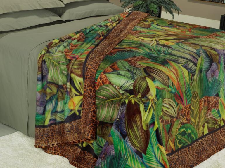 Cobertor Avulso King Flanelado com Estampa Digital 260 gramas/m² - Forest - Dui Design