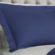 Kit: 1 Cobre-leito Solteiro Bouti de Microfibra Ultrasonic + 1 Porta-travesseiro - Franklin Azul Royal - Dui Design