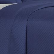 Kit: 1 Cobre-leito Casal Bouti de Microfibra Ultrasonic + 2 Porta-travesseiros - Franklin Azul Royal - Dui Design