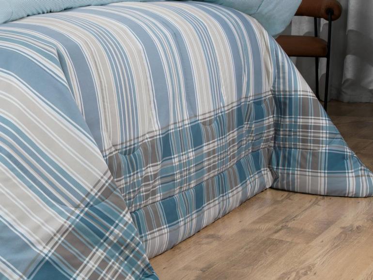 Jogo de Cama Queen Percal 200 fios - Fred Azul - Dui Design