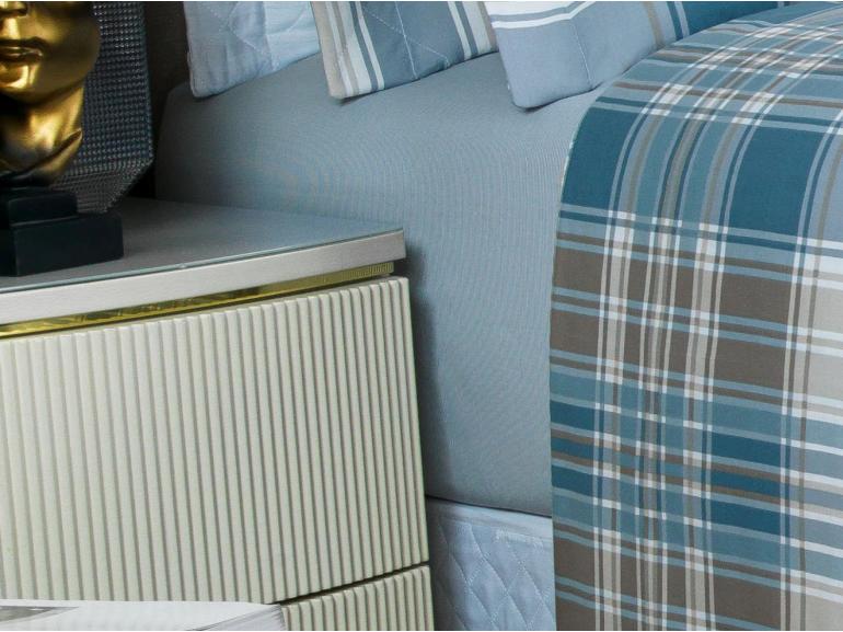 Jogo de Cama Queen Percal 200 fios - Fred Azul - Dui Design