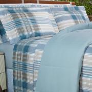 Jogo de Cama Queen Percal 200 fios - Fred Azul - Dui Design