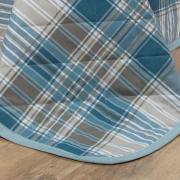 Kit: 1 Cobre-leito Queen + 2 Porta-travesseiros Percal 200 fios - Fred Azul - Dui Design