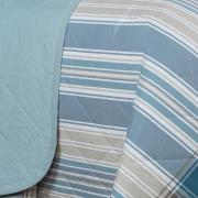 Kit: 1 Cobre-leito Queen + 2 Porta-travesseiros Percal 200 fios - Fred Azul - Dui Design