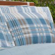 Kit: 1 Cobre-leito Queen + 2 Porta-travesseiros Percal 200 fios - Fred Azul - Dui Design