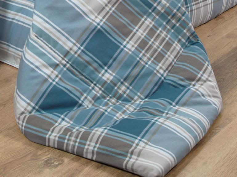 Edredom Casal Percal 200 fios - Fred Azul - Dui Design