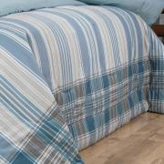 Edredom Casal Percal 200 fios - Fred Azul - Dui Design