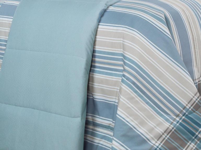 Edredom Casal Percal 200 fios - Fred Azul - Dui Design