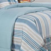 Edredom Casal Percal 200 fios - Fred Azul - Dui Design