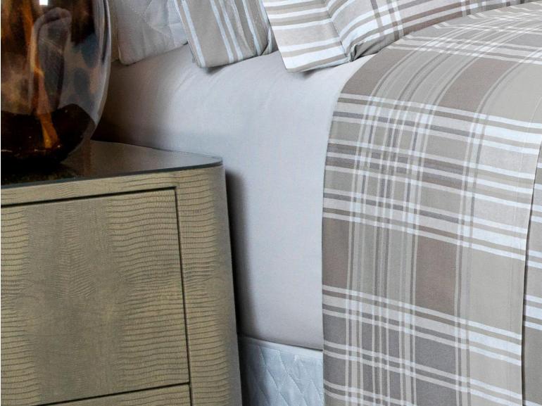 Jogo de Cama Solteiro Percal 200 fios - Fred Bege - Dui Design