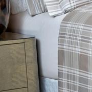 Jogo de Cama Solteiro Percal 200 fios - Fred Bege - Dui Design