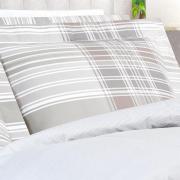 Jogo de Cama Solteiro Percal 200 fios - Fred Bege - Dui Design