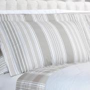 Kit: 1 Cobre-leito Solteiro + 1 Porta-travesseiro Percal 200 fios - Fred Bege - Dui Design