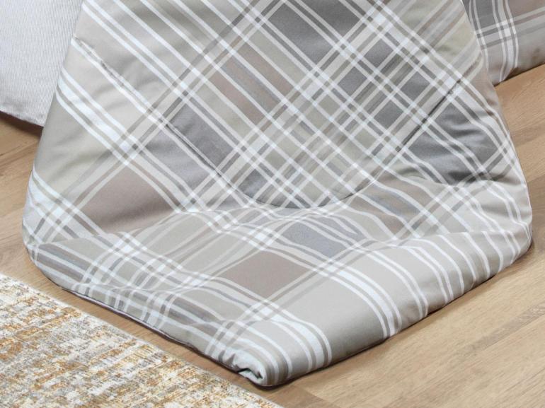 Edredom Solteiro Percal 200 fios - Fred Bege - Dui Design