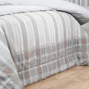 Edredom Solteiro Percal 200 fios - Fred Bege - Dui Design
