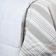 Edredom Solteiro Percal 200 fios - Fred Bege - Dui Design