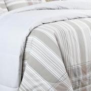 Edredom Solteiro Percal 200 fios - Fred Bege - Dui Design