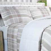 Edredom Solteiro Percal 200 fios - Fred Bege - Dui Design