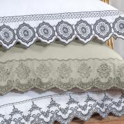 Fronha Avulsa Cetim 300 fios com Bordado Ingl�s - Nice - Dui Design