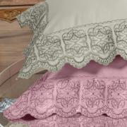 Fronha Avulsa Cetim 300 fios com Bordado Ingl�s - Nice - Dui Design