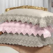 Fronha Avulsa Cetim 300 fios com Bordado Ingl�s - Nice - Dui Design