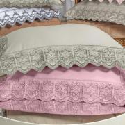 Fronha Avulsa Cetim 300 fios com Bordado Ingl�s - Nice - Dui Design