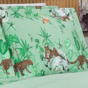 Enxoval Casal com Cobre-leito 7 pe�as 150 fios - Galapagos Acqua - Dui Design