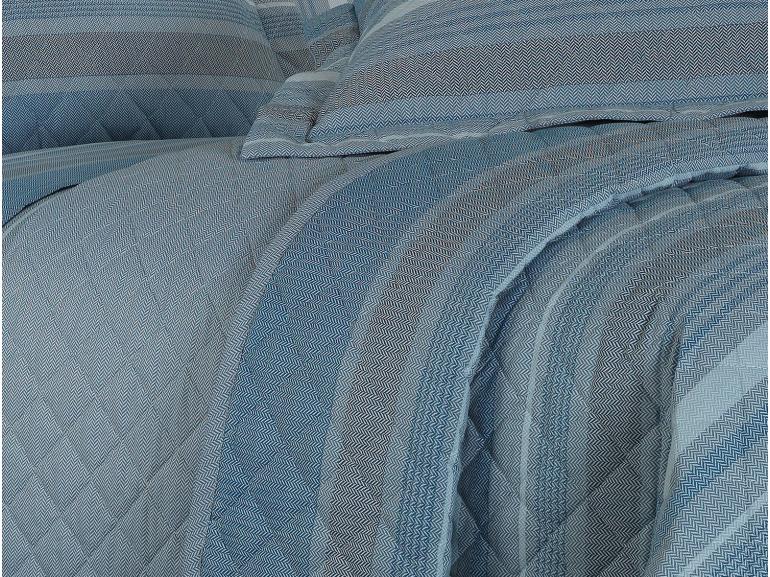 Kit: 1 Cobre-leito Casal + 2 Porta-travesseiros 150 fios - Galaxie Azul - Dui Design