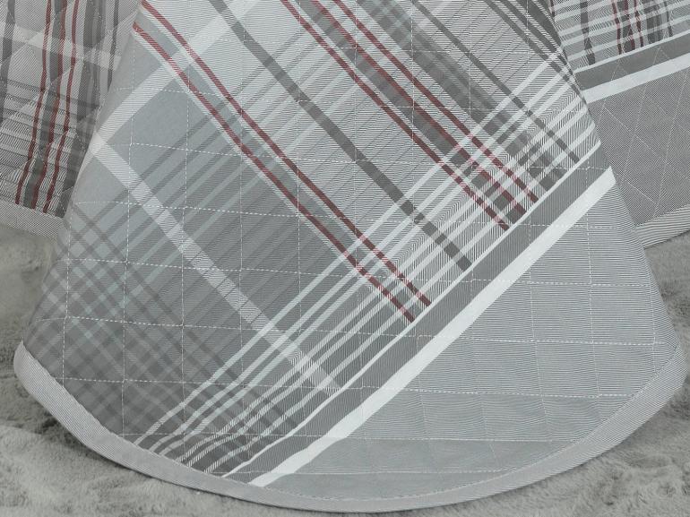 Kit: 1 Cobre-leito Solteiro + 1 Porta-travesseiro Percal 180 fios - Gales Cinza - Dui Design