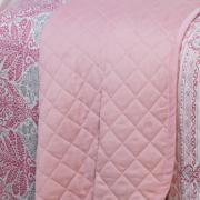Kit: 1 Cobre-leito Queen + 2 porta-travesseiros Cetim 300 fios - Geneva Rosa Velho - Dui Design