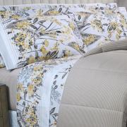 Jogo de Cama Solteiro Percal 180 fios - Giardino Stone - Dui Design