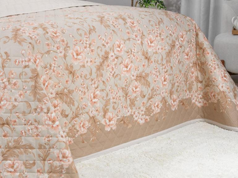 Enxoval King com Cobre-leito 7 pe�as 150 fios - Gladys Bege - Dui Design