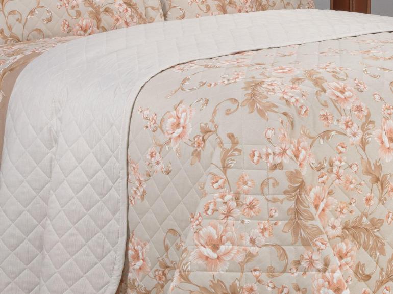 Enxoval King com Cobre-leito 7 pe�as 150 fios - Gladys Bege - Dui Design