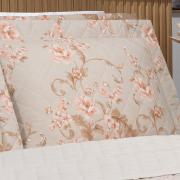 Enxoval King com Cobre-leito 7 pe�as 150 fios - Gladys Bege - Dui Design