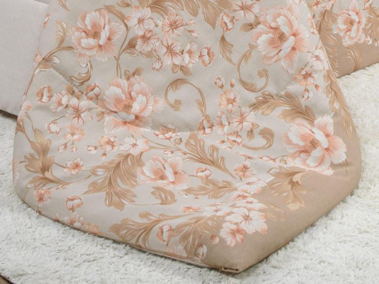 Enxoval King com Edredom 5 pe�as 150 fios - Gladys Bege - Dui Design