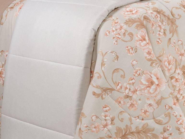 Enxoval King com Edredom 5 pe�as 150 fios - Gladys Bege - Dui Design