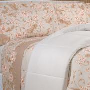 Enxoval King com Edredom 5 pe�as 150 fios - Gladys Bege - Dui Design