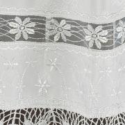 Toalha de Mesa com Bordado Guipir Fcil de Limpar Redonda 180cm - Glamour Branco - Dui Design