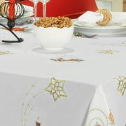Toalha de Mesa Natal com Bordado Richelieu Retangular 6 Lugares 160x220cm - Gloriosa Branco - Dui Design